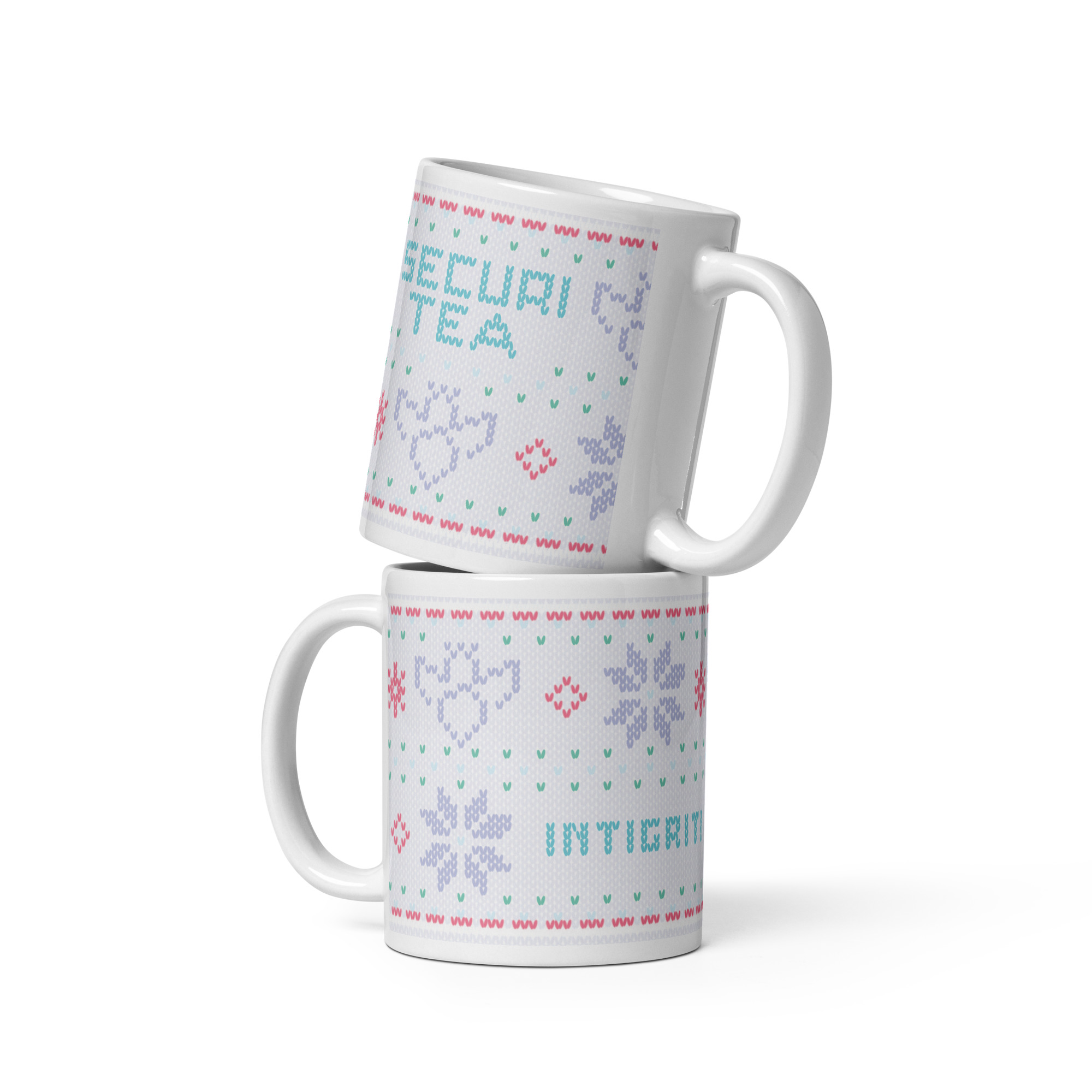 White glossy mug